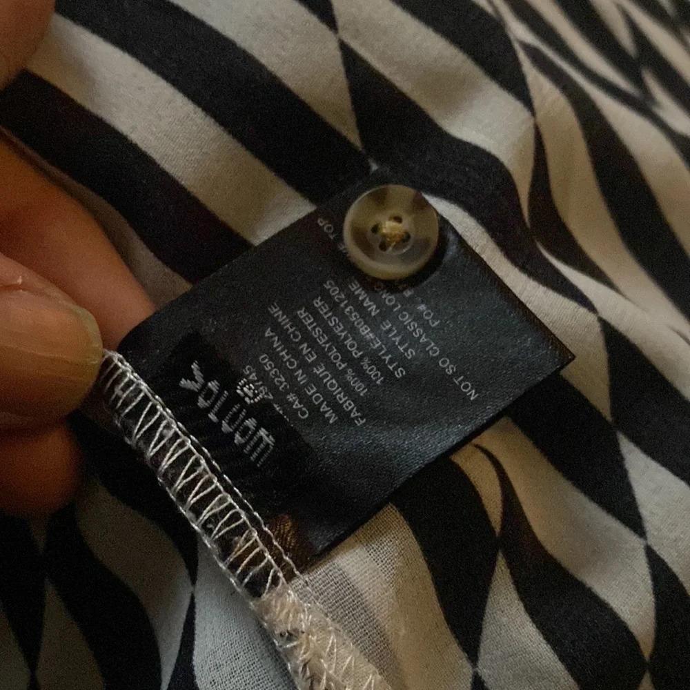 Volcom Sheer Button Down Blouse Sz M - image 7